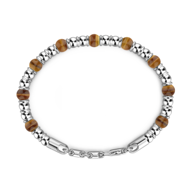 Zancan-Gliederarmband mit Kugeln aus Silber und Naturedelsteinen.