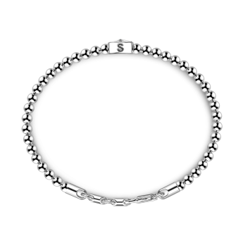 Zancan soft bracelet with silver beads with wind rose. 2