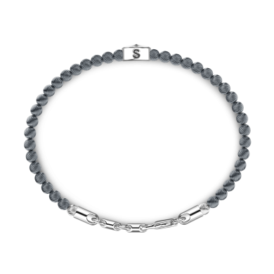 Zancan-Gliederarmband mit Kugeln aus Silber und Windrose.