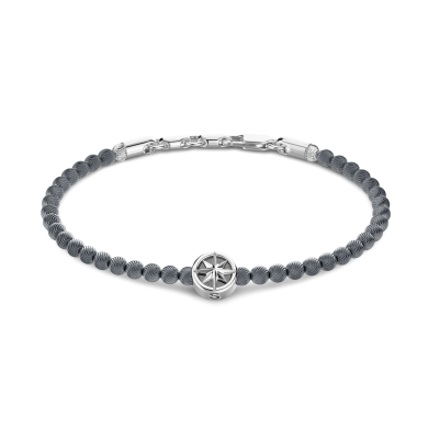 Zancan-Gliederarmband mit Kugeln aus Silber und Windrose.