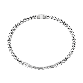 Bracciale Zancan morbido con sfere in argento e croce greca. 2
