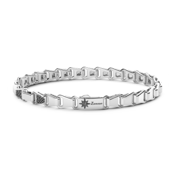 Zancan silver link-only bracelet.