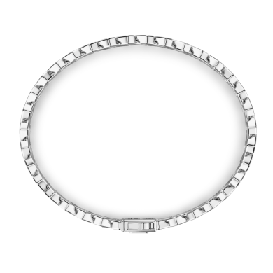Zancan-Gliederarmband aus Silber mit schwarzen Edelsteinen.