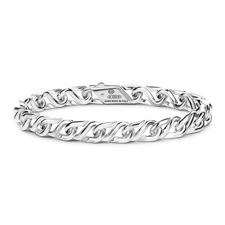 Zancan silver link-only bracelet.