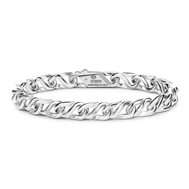 Zancan silver link-only bracelet.