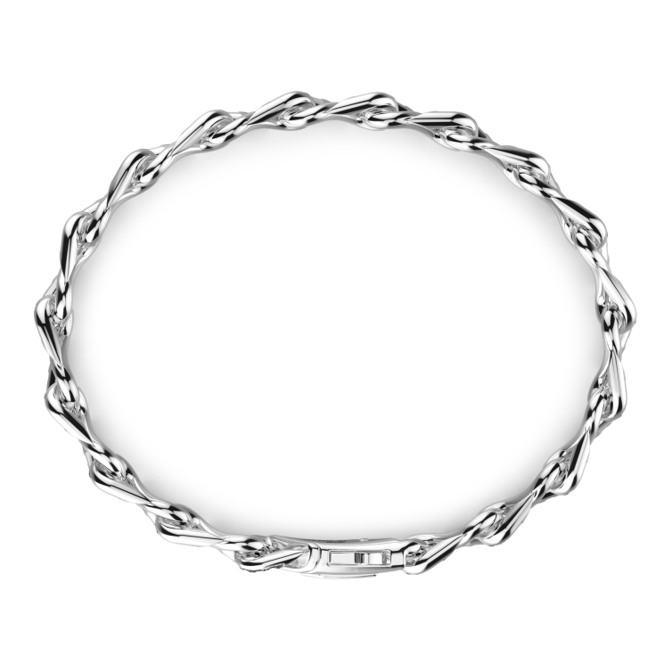 Zancan silver link-only bracelet.