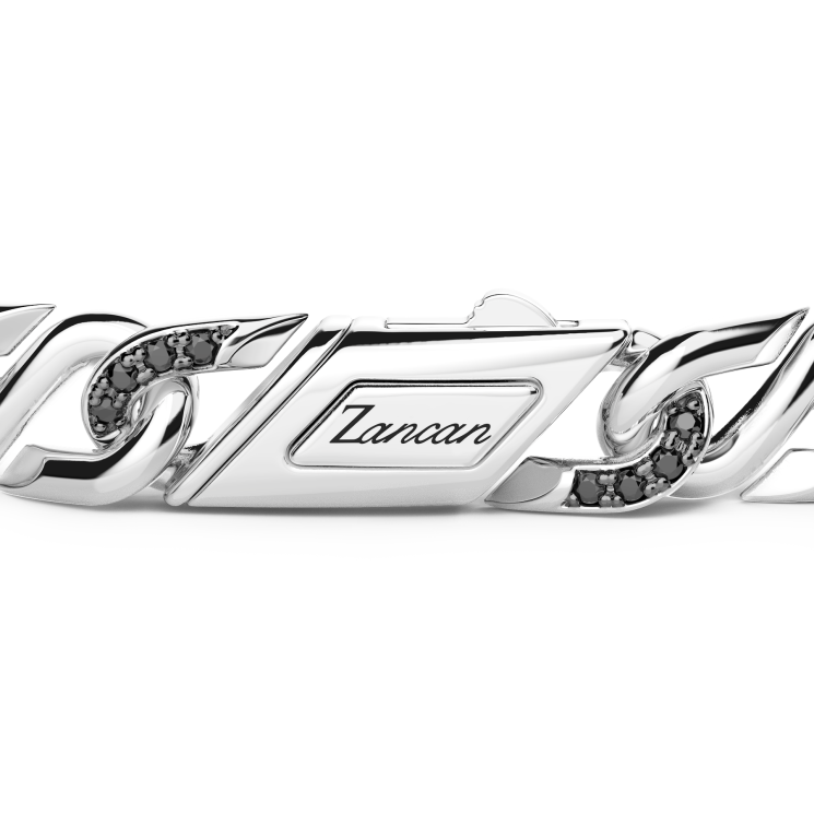 Zancan silver link-only bracelet.