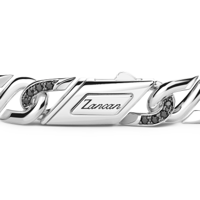 Zancan silver link-only bracelet.