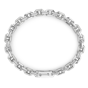 Bracciale solo maglia Zancan in argento con pietre nere. 2