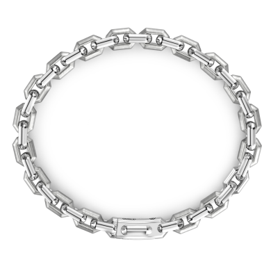 Zancan silver link-only bracelet.