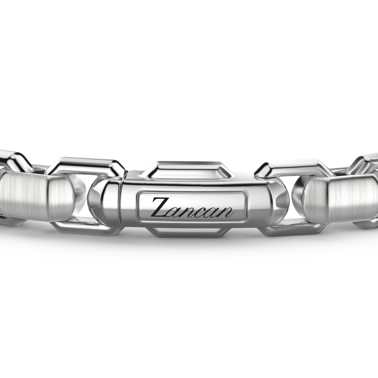 Zancan silver link-only bracelet.