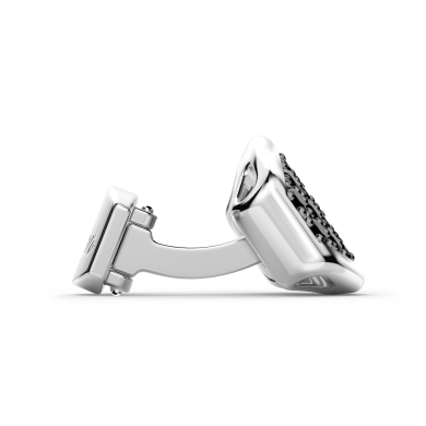 Zancan silver cufflinks with black stones.