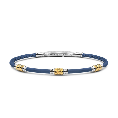 Zancan natural leather bracelet with silver elements.