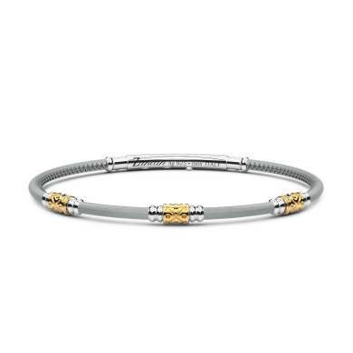 Bracciale Zancan in pelle naturale con elementi in argento.