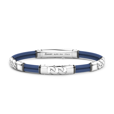 Zancan natural leather bracelet with silver elements.