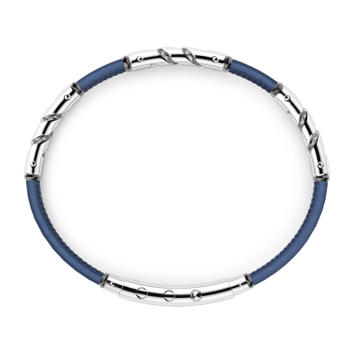 Zancan natural leather bracelet with silver elements.