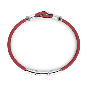 Zancan natural leather bracelet with silver knot. 2