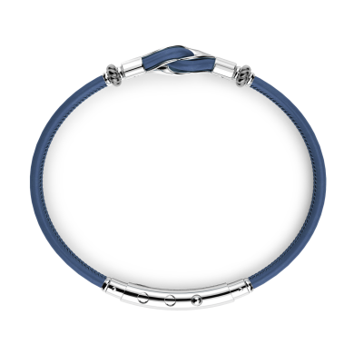 Zancan natural leather bracelet with silver knot.