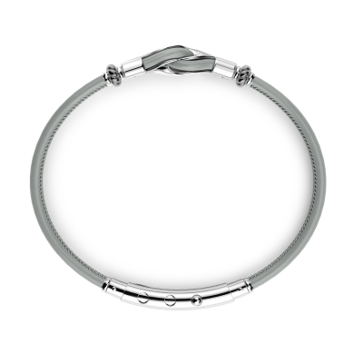 Zancan natural leather bracelet with silver knot.