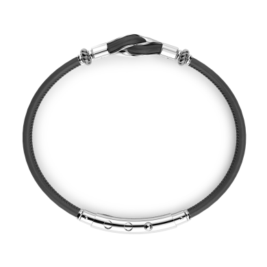 Bracciale Zancan in pelle naturale con nodo in argento.