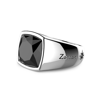 Anillo de plata con gran ónice natural. 2