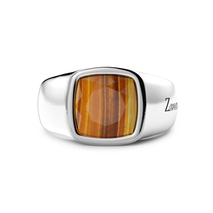 Anello in argento con occhio di tigre.