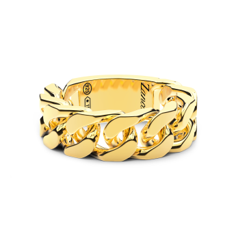 Men's silver ring with groumette.