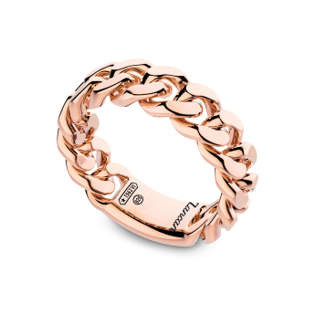 Men's silver ring with groumette. 2