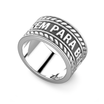 Anello in argento con motto "Si vis pacem para bellum". 2