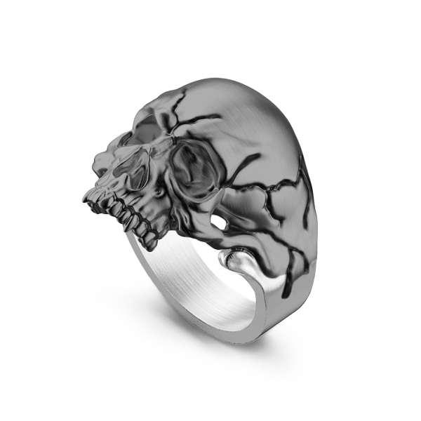 Anello teschio Zancan in argento