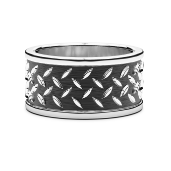 Anello a fascia Zancan in argento.