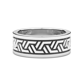 Anello a fascia Zancan in argento.