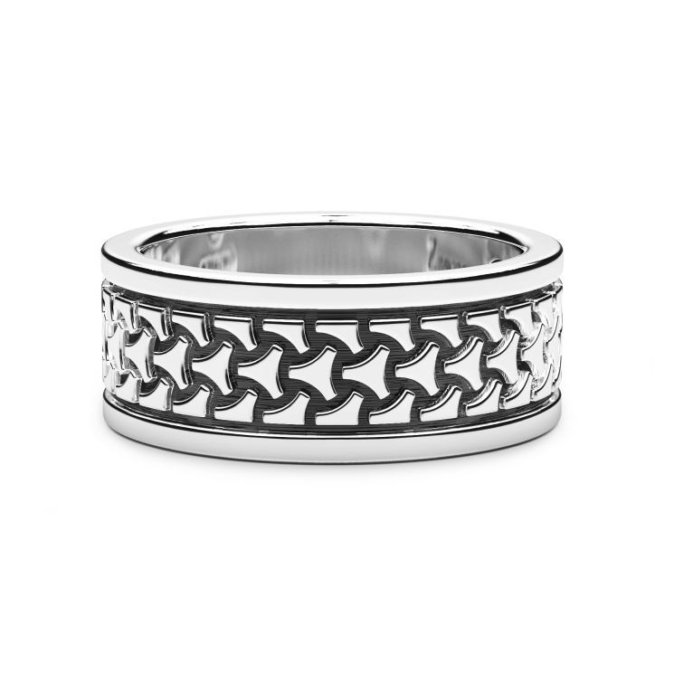 Anillo de banda Zancan de plata.