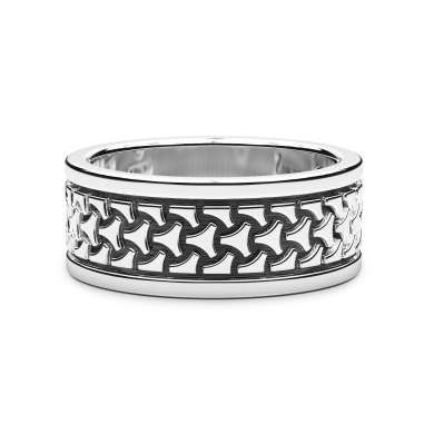 Anello a fascia Zancan in argento.