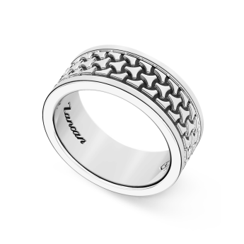 Anello a fascia Zancan in argento. 2