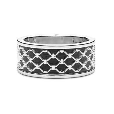 Zancan silver band ring.