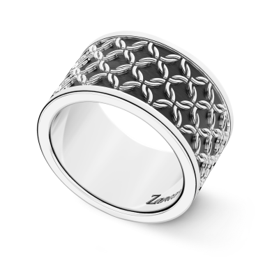 Anillo de banda ancha Zancan de plata.