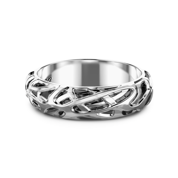 Anillo de banda Zancan de plata.