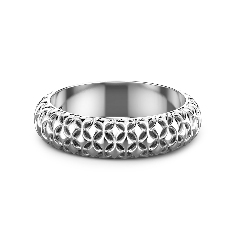 Anillo de banda Zancan de plata.