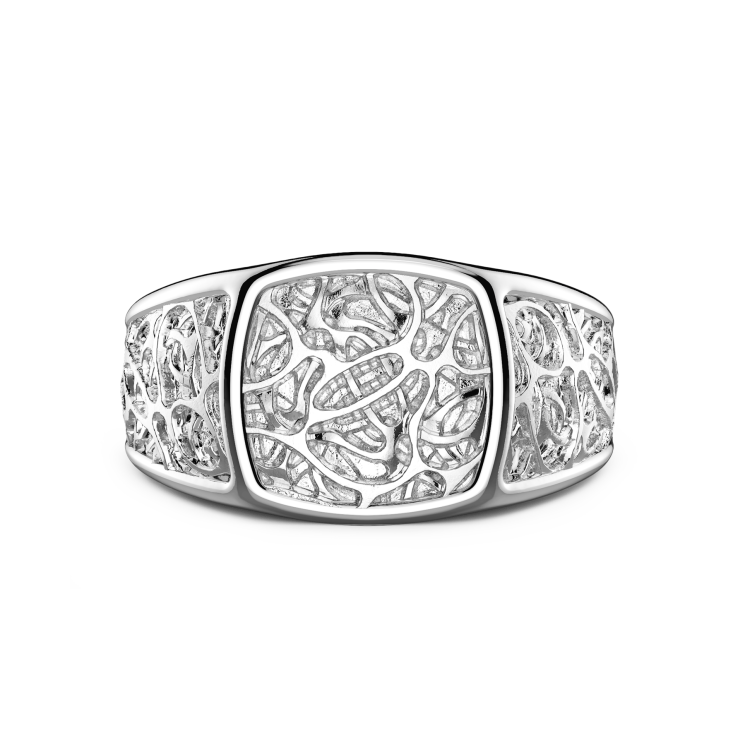 Anello chevalier Zancan in argento.
