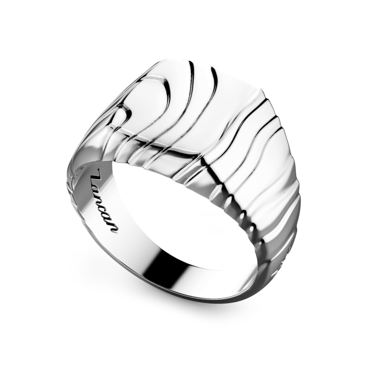 Anello chevalier Zancan in argento.