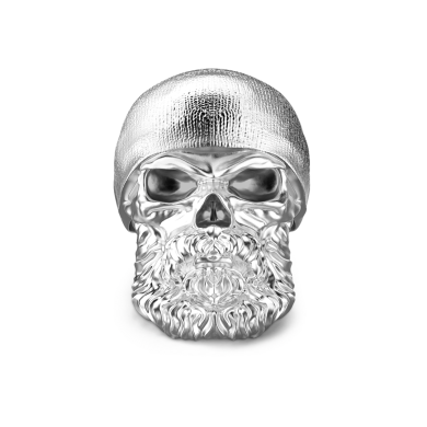 Zancan-Totenkopfring aus Silber.