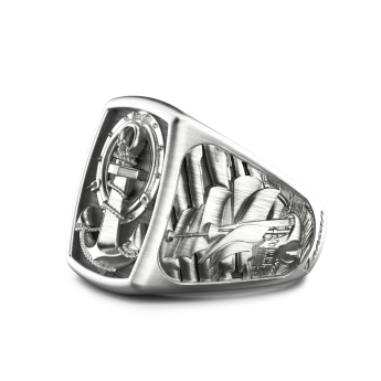 Anello Zancan in argento con ancora. 2