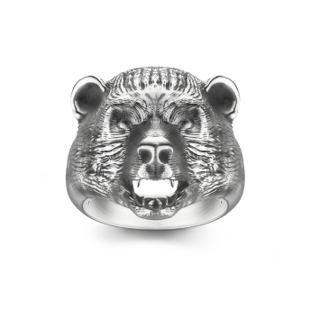 Zancan ring with silver bear.