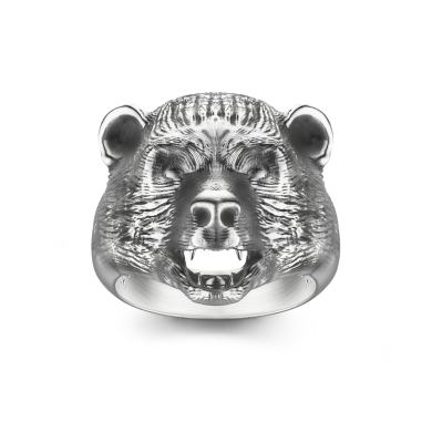 Zancan ring with silver bear.