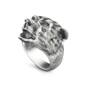 Anello Zancan ad orso in argento. 2