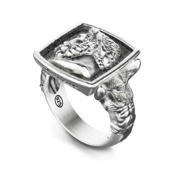 Zancan silver ring with Adonis. 2
