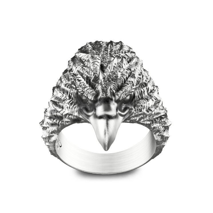 Anello Zancan ad aquila in argento.