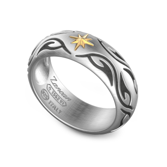 Zancan silver tribal band ring. 2