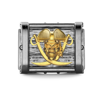 Zancan burnished silver ring with pirate. 2
